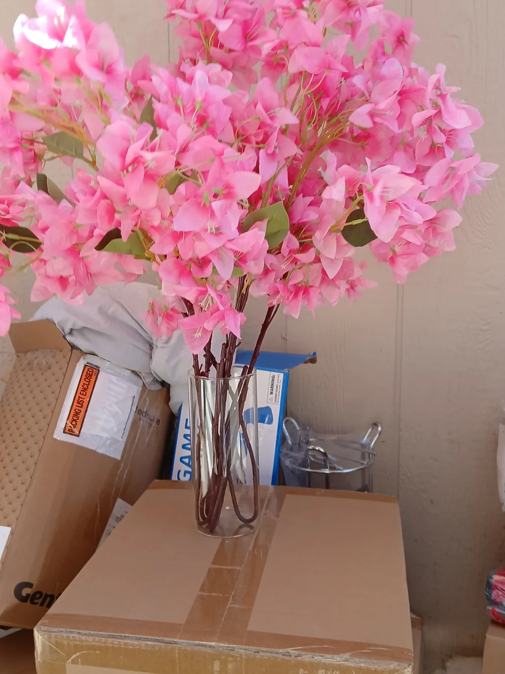 Bright Pink Faux Bougainvillea Stem - Home Accents